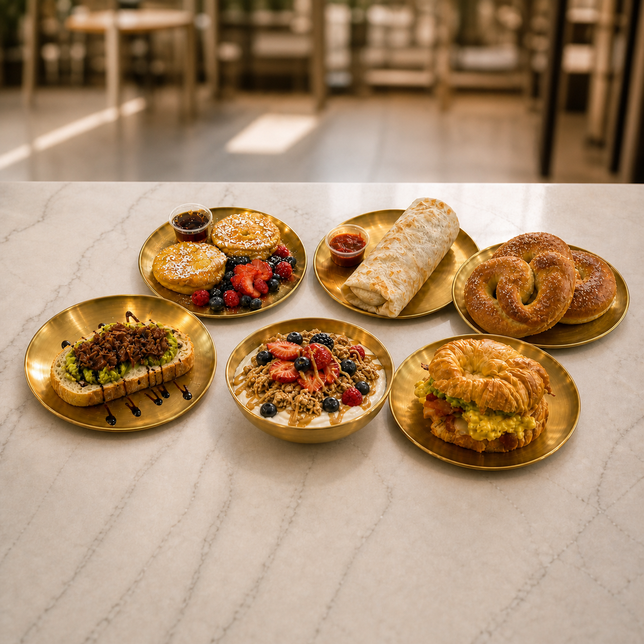 BubbleBrew breakfast spread